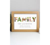 Personalised Memento Company Personalised FAMILY Photo Upload A4 Oak Framed Print in Light Oak Personalised Memento Company Light Oak A4