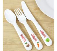 Personalised Memento Company Personalised 'First Christmas Dinner' 3 Piece Plastic Cutlery Set