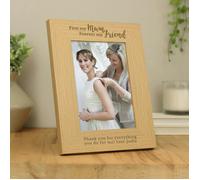 Personalised Memento Company Personalised First My Mum Forever My Friend 5x7 Oak Finish Photo Frame