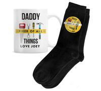 Personalised Memento Company Personalised Fixer of All Things Mug & Socks Set