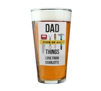 Personalised Memento Company Personalised Fixer Of All Things Printed Beer Glass