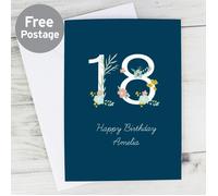 Personalised Memento Company Personalised Floral Age Birthday Card