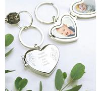 Personalised Memento Company Personalised Floral Heart Photo Frame Keyring