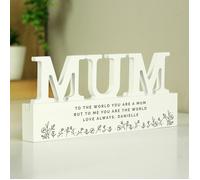 Personalised Memento Company Personalised Floral Wooden Mum Ornament
