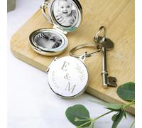 Personalised Memento Company Personalised Foliage Couples Photo Keyring