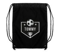 Personalised Memento Company Personalised Football Black Kit Bag