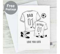 Personalised Memento Company Personalised Football Mini Me Card