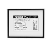 Personalised Memento Company Personalised Football Ticket Black Poster Frame