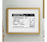 Personalised Memento Company Personalised Football Ticket Oak Poster Frame
