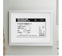 Personalised Memento Company Personalised Football Ticket White poster Frame