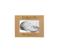 Personalised Memento Company Personalised Free Text 6x4 Wooden Photo Frame in Brown Personalised Memento Company Brown