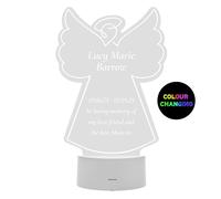 Personalised Memento Company Personalised Free Text Angel Memorial Colour Changing LED Light