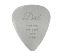 Personalised Memento Company Personalised Free Text Big Name Silver Plectrum
