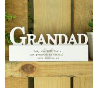 Personalised Memento Company Personalised Free Text Heart Wooden Grandad Ornament