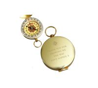 Personalised Memento Company Personalised Free Text Keepsake Compass in Metallic Gold Personalised Memento Company Metallic Gold