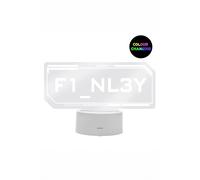 Personalised Memento Company Personalised Gamer Tag LED Colour Changing Night Light in Clear Personalised Memento Company Clear