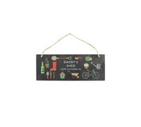 Personalised Memento Company Personalised Garden Printed Hanging Slate Plaque in Black Personalised Memento Company Black