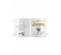 Personalised Memento Company Personalised Gold Star Graduation Mug in White Personalised Memento Company White