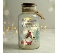 Personalised Memento Company Personalised Gonk Christmas Scene LED Glass Jar