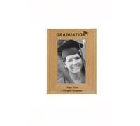 Personalised Memento Company Personalised Graduation 6x4 Oak Finish Photo Frame in Brown Personalised Memento Company Brown