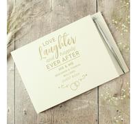 Personalised Memento Company Personalised Happily Ever After Wedding Hardback Guest Book & Pen