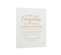 Personalised Memento Company Personalised Happily Ever After Wedding Planner in Off-White Personalised Memento Company Off-White