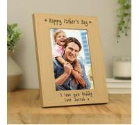 Personalised Memento Company Personalised Happy Father's Day 5x7 Oak Finish Photo Frame