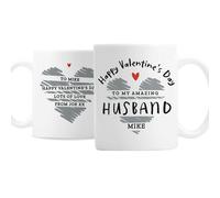 Personalised Memento Company Personalised Happy Valentine's Day Mug