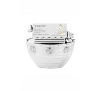 Personalised Memento Company Personalised Hessian Friends Noahs Ark Money Box in Silver Personalised Memento Company Silver