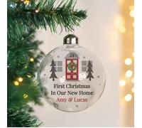 Personalised Memento Company Personalised Home For Christmas Glass Bauble - Clear