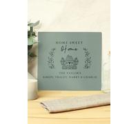 Personalised Memento Company Personalised HOME Glass Chopping Board/Worktop Saver in Grey Personalised Memento Company Grey