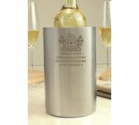 Personalised Memento Company Personalised House Wine Cooler in Metallic Silver Personalised Memento Company Metallic Silver