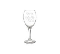 Personalised Memento Company Personalised I'm On The Naughty List Wine Glass in Clear Personalised Memento Company Clear