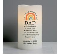 Personalised Memento Company Personalised In Loving Memory Rainbow LED candle