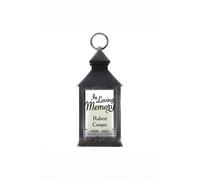 Personalised Memento Company Personalised In Loving Memory Rustic Black Lantern Personalised Memento Company Black