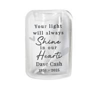 Personalised Memento Company Personalised In Our Hearts Memorial Feather Tealight Holder