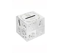 Personalised Memento Company Personalised Initial ABC Money Box in Silver Personalised Memento Company Silver