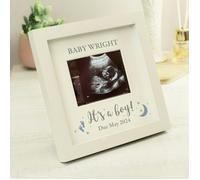 Personalised Memento Company Personalised 'It's A Boy' Baby Scan Frame