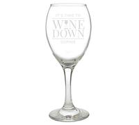 Personalised Memento Company Personalised 'It's Time to Wine Down' Wine Glass