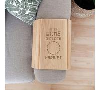 Personalised Memento Company Personalised Its Wine O'Clock Wooden Sofa Tray