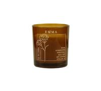Personalised Memento Company Personalised January Birth Flower Amber Glass Candle Personalised Memento Company Amber
