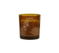 Personalised Memento Company Personalised July Birth Flower Amber Glass Candle Personalised Memento Company Amber