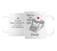 Personalised Memento Company Personalised Just My Type Valentines Mug