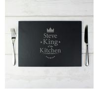 Personalised Memento Company Personalised King of the Kitchen Slate Placemat