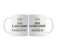 Personalised Memento Company Personalised Ladyship and Lordship Mug Set