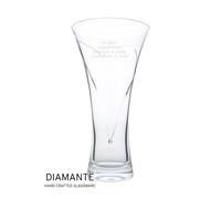 Personalised Memento Company Personalised Large Hand Cut Diamond Effect Heart Vase in Clear Personalised Memento Company Clear