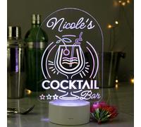 Personalised Memento Company Personalised LED Colour Changing Cocktail Bar Sign