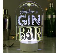 Personalised Memento Company Personalised LED Colour Changing Gin Bar Sign