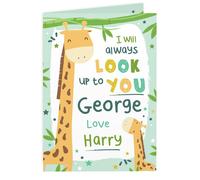 Personalised Memento Company Personalised Look Up To You Giraffe Card