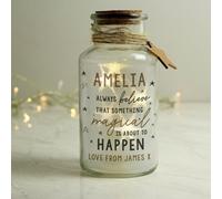 Personalised Memento Company Personalised Magical Things Happen LED Glass Jar
